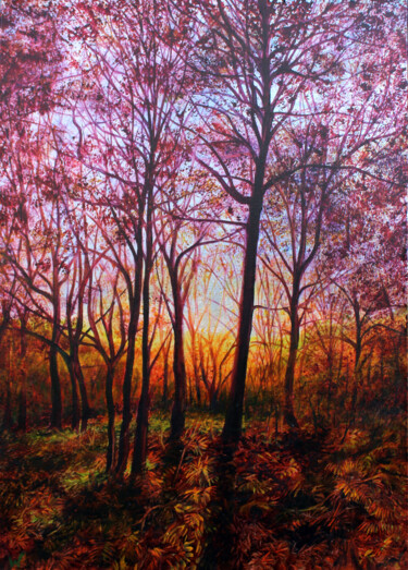 Painting titled "Before It Ends" by Patrick Walshe, Original Artwork, Oil Mounted on Wood Stretcher frame