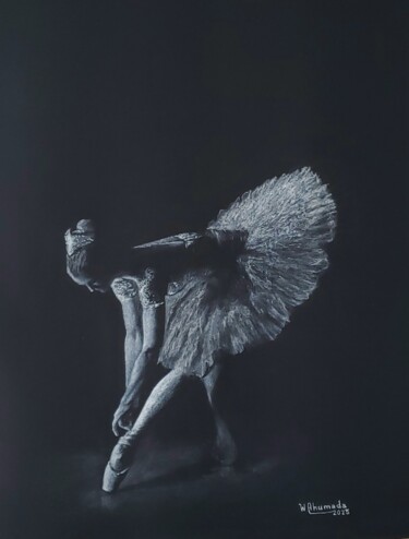 Рисунок под названием "Danza II" - Walter Ahumada, Подлинное произведение искусства, Карандаш