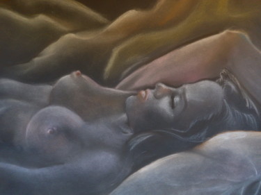 Dessin intitulée "femme 2" par Walter Metzker Hoyon, Œuvre d'art originale, Pastel