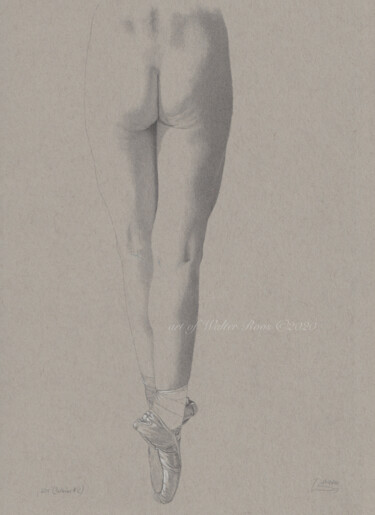 Zeichnungen mit dem Titel ""Ballerina Nr.12 (2…" von Walter Roos, Original-Kunstwerk, Bleistift