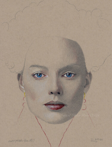 Desenho intitulada ""Margot Robbie (23:…" por Walter Roos, Obras de arte originais, Lápis