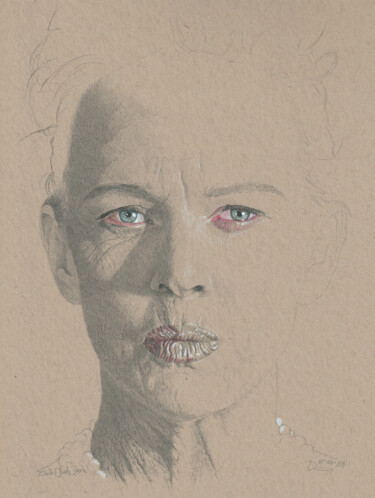 Drawing titled ""Judy Davis (23:26)"" by Walter Roos, Original Artwork, Pencil