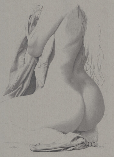 Drawing titled ""ANr.15 (23:30)"" by Walter Roos, Original Artwork, Pencil
