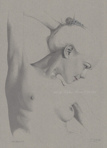Zeichnungen mit dem Titel ""Ballerina Nr.9 (22…" von Walter Roos, Original-Kunstwerk, Bleistift
