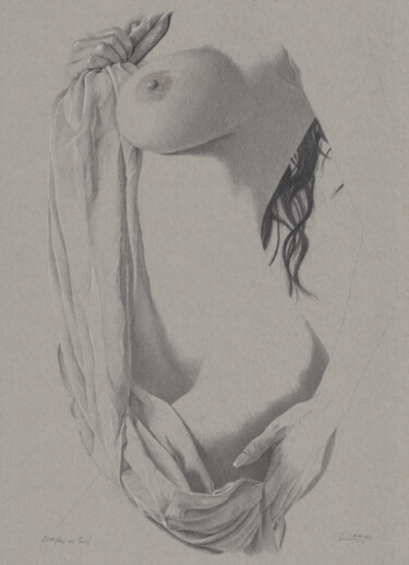 Drawing titled ""Ang.mit Tuch (23:0…" by Walter Roos, Original Artwork, Pencil