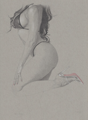 Drawing titled ""My shoes please (0…" by Walter Roos, Original Artwork, Pencil