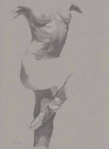 Disegno intitolato ""Ballerina Nr.15 (2…" da Walter Roos, Opera d'arte originale, Matita