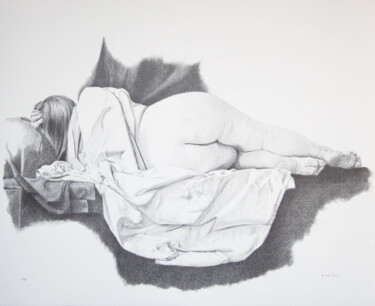 Drawing titled ""21:11"" by Walter Roos, Original Artwork, Pencil