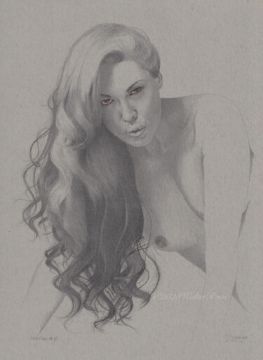Drawing titled ""Curly Nr.11 (23:26…" by Walter Roos, Original Artwork, Pencil