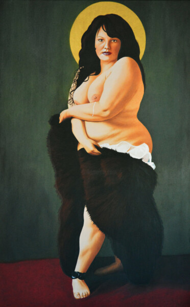 Pittura intitolato ""Madonna Nr.20 (22:…" da Walter Roos, Opera d'arte originale, Olio