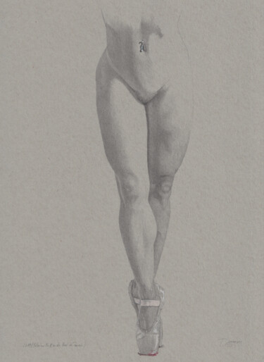 Рисунок под названием ""Ballerina Nr.18 (2…" - Walter Roos, Подлинное произведение искусства, Карандаш