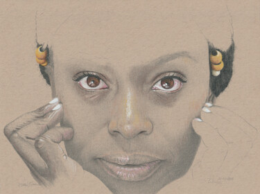 Dessin intitulée ""Chimamanda Ngozi (…" par Walter Roos, Œuvre d'art originale, Crayon