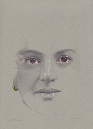 Desenho intitulada ""Leila Slimani (01:…" por Walter Roos, Obras de arte originais, Lápis