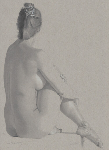 Zeichnungen mit dem Titel ""Rückenschönheit (2…" von Walter Roos, Original-Kunstwerk, Bleistift