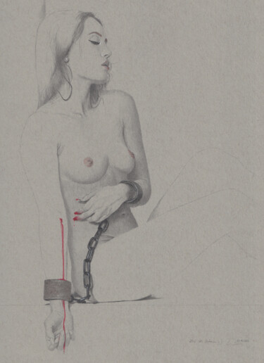 Dessin intitulée ""Die Befreiung (23:…" par Walter Roos, Œuvre d'art originale, Crayon