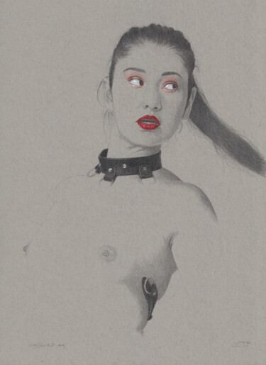 Drawing titled ""Black Nr.25 (22:14…" by Walter Roos, Original Artwork, Pencil