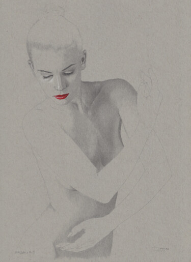 Desenho intitulada ""Ballerina Nr.19 (2…" por Walter Roos, Obras de arte originais, Lápis