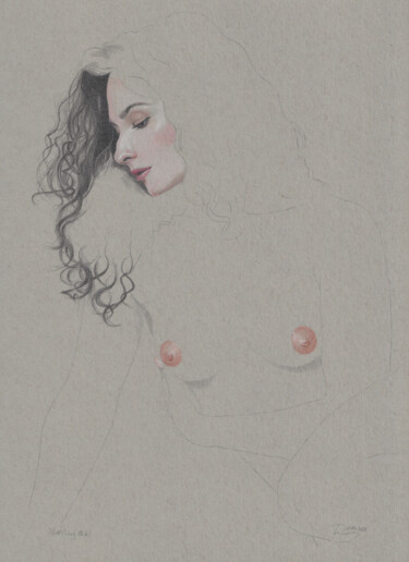 Drawing titled ""Curly Nr.16 (17:08…" by Walter Roos, Original Artwork, Pencil