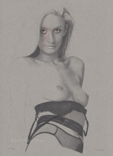 图画 标题为“"Freya (0:15)"” 由Walter Roos, 原创艺术品, 铅笔