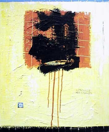 Peinture intitulée "citrouille mes coui…" par Walter Sené, Œuvre d'art originale