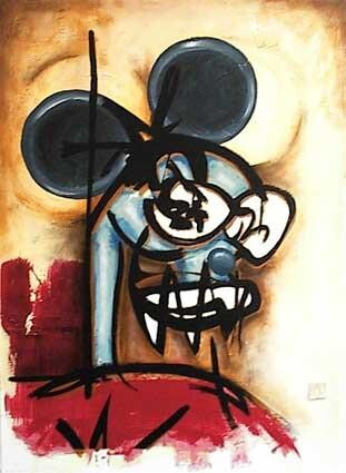 Peinture intitulée "mon mickey maouse" par Walter Sené, Œuvre d'art originale