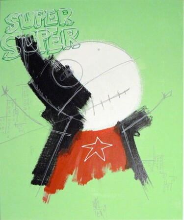Peinture intitulée "SUPER SUPER" par Walter Sené, Œuvre d'art originale