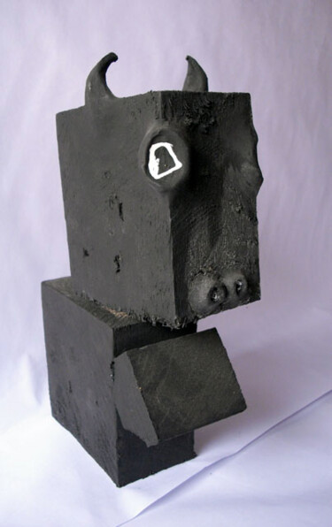 Sculpture intitulée "La vache" par Walter Sené, Œuvre d'art originale