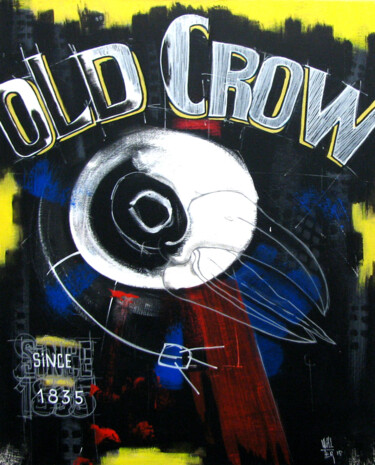 Peinture intitulée "OLD CROW" par Walter Sené, Œuvre d'art originale, Acrylique