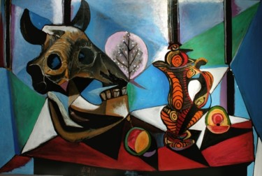 Pittura intitolato "Picasso _Bull_Skull…" da Walter Cozzoli, Opera d'arte originale