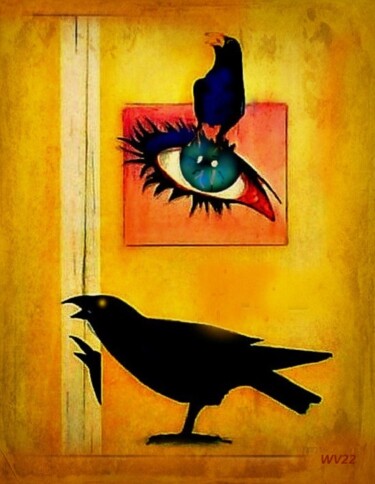 Dibujo titulada "Birds" por Walter Vermeulen, Obra de arte original, Pintura Digital