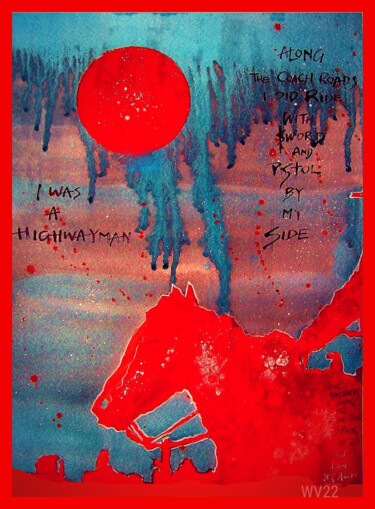 Картина под названием "Highwayman" - Walter Vermeulen, Подлинное произведение искусства, Цифровая живопись