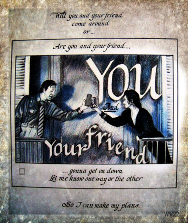 Desenho intitulada "You And Your Friend" por Walter Vermeulen, Obras de arte originais, Pintura digital