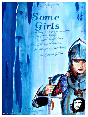 绘画 标题为“Some Girls” 由Walter Vermeulen, 原创艺术品, 墨