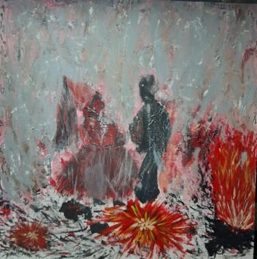 Pintura intitulada "Tanz auf dem Vulkan" por Waltraud Zechmeister, Obras de arte originais, Acrílico