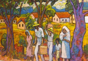 Painting titled "migration" by Wesley Aragão, Original Artwork