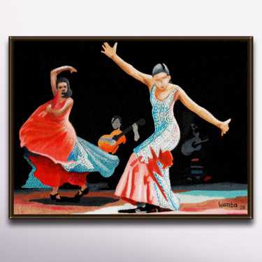 Pintura titulada "Flamenco !" por Fabrice Wamba, Obra de arte original, Acrílico