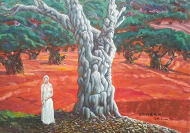 Peinture intitulée "L'arbre sacre du li…" par Wancheng Liang, Œuvre d'art originale