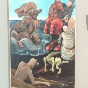 Pintura intitulada "Apocalipse" por Wanda Dorota Ozieranska, Obras de arte originais, Óleo