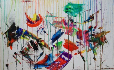 Pintura intitulada "The rain dance" por Wanessa Aroucha, Obras de arte originais, Aquarela