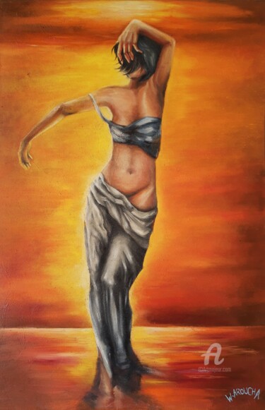 Painting titled "The forbidden fruit" by Wanessa Aroucha, Original Artwork, Oil