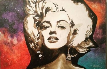 Painting titled "Marilyn Monroe" by Wanessa Fiuza, Original Artwork, Oil