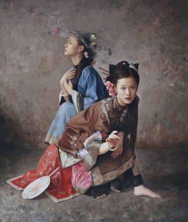 Printmaking titled "In Search of Fragra…" by Mingyue Wang Wang Ming Yue, Original Artwork, Oil