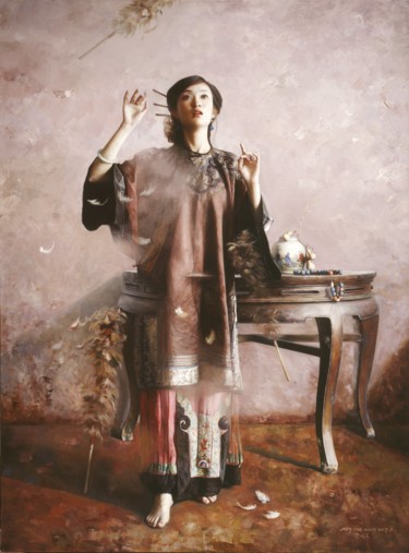 印花与版画 标题为“Speck of Dust 浮尘” 由Mingyue Wang 王明月, 原创艺术品, 油