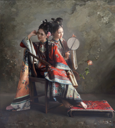 Scroll of Tranquility Gravures & estampes intitulée "Scroll of Tranquili…" par Mingyue Wang 王明月, Œuvre d'art originale, Impression numérique