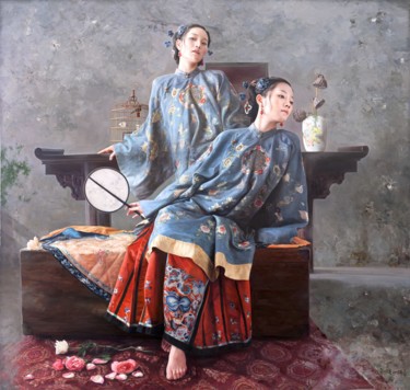 印花与版画 标题为“Skylark（云雀）” 由Mingyue Wang 王明月, 原创艺术品, 油