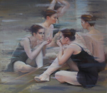 Pintura titulada "Ballerina impression" por Wang Quan, Obra de arte original, Oleo