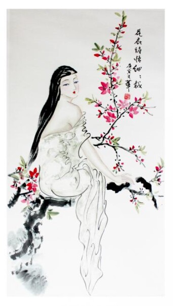 绘画 标题为“Fashion Girl” 由Wang, 原创艺术品, 油