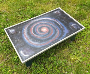 Peinture intitulée "galaxie, petite tab…" par Mf Arts-Créations, Œuvre d'art originale, Acrylique