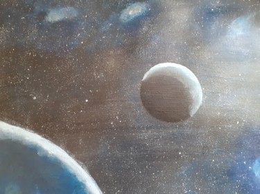 Painting titled "Planète" by Mf Arts-Créations, Original Artwork, Acrylic