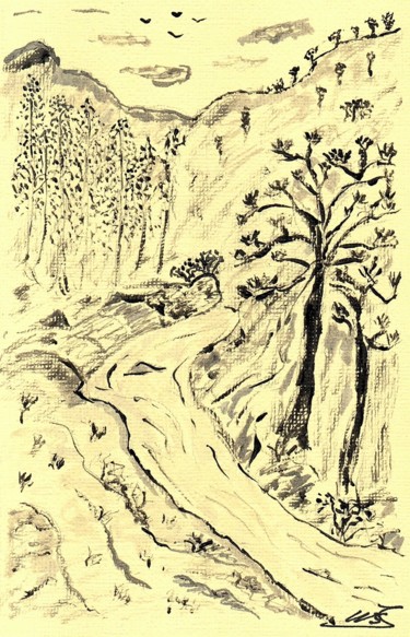 Pintura intitulada "Vallée" por Mf Arts-Créations, Obras de arte originais, Acrílico